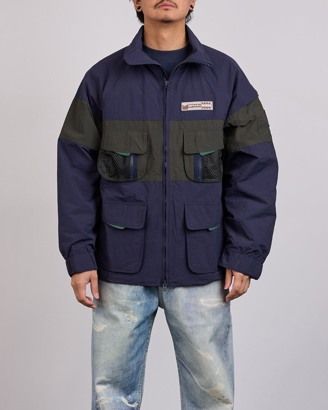 Brain Dead Panel Snow Jacket Navy