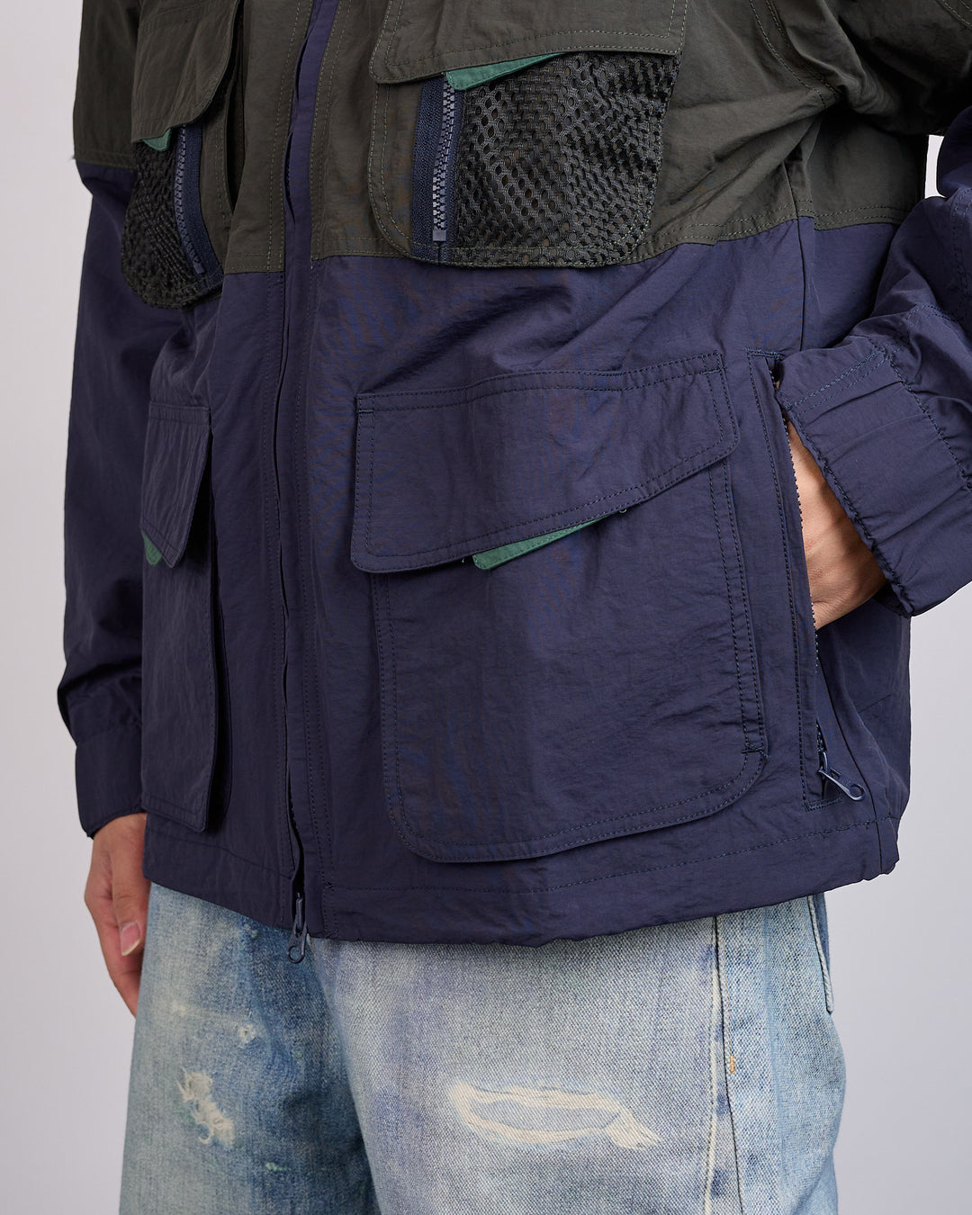Brain Dead Panel Snow Jacket Navy