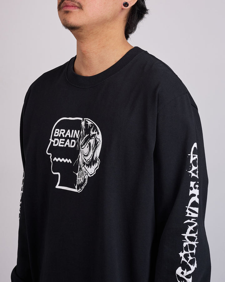Brain Dead Skull Mech Long Sleeve T-Shirt Black