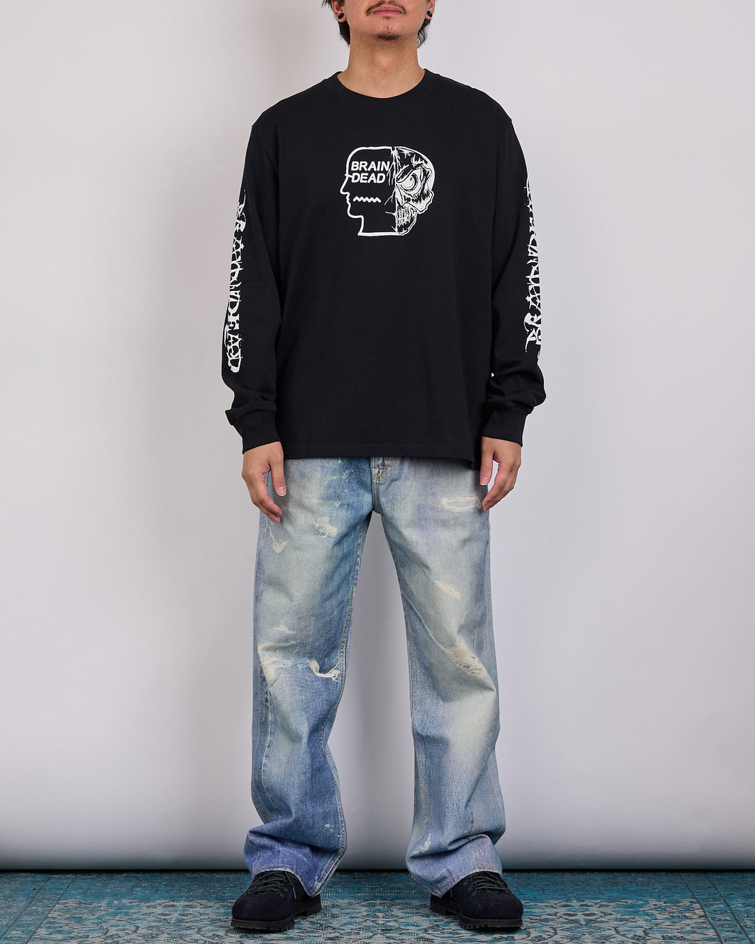 Brain Dead Skull Mech Long Sleeve T-Shirt Black