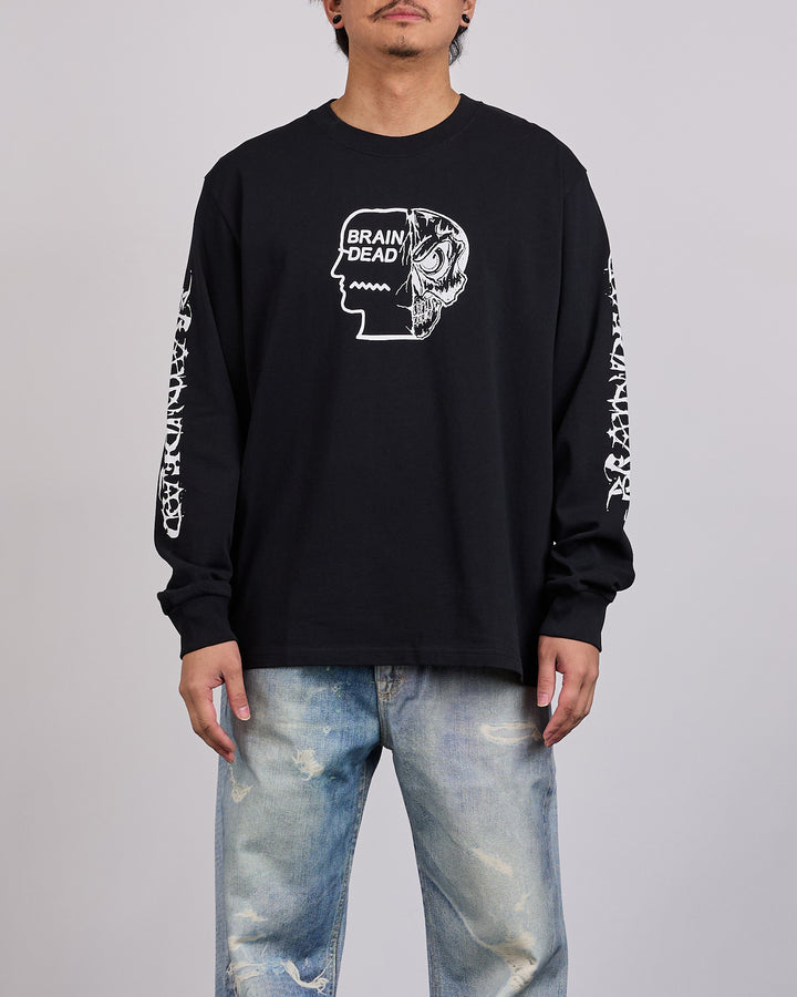 Brain Dead Skull Mech Long Sleeve T-Shirt Black