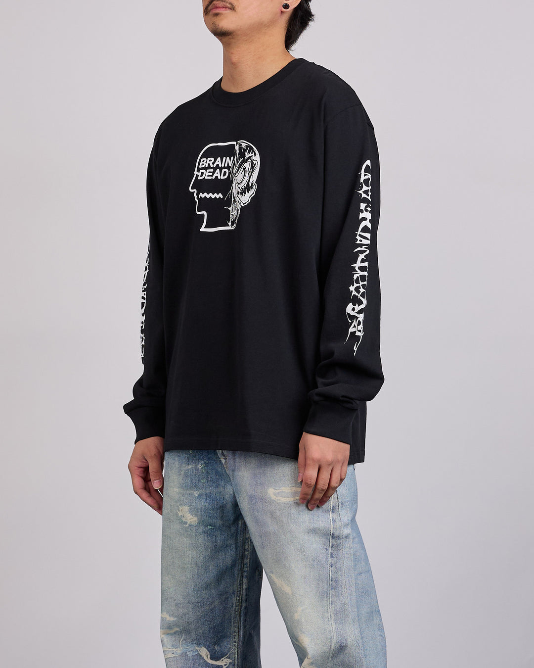 Brain Dead Skull Mech Long Sleeve T-Shirt Black