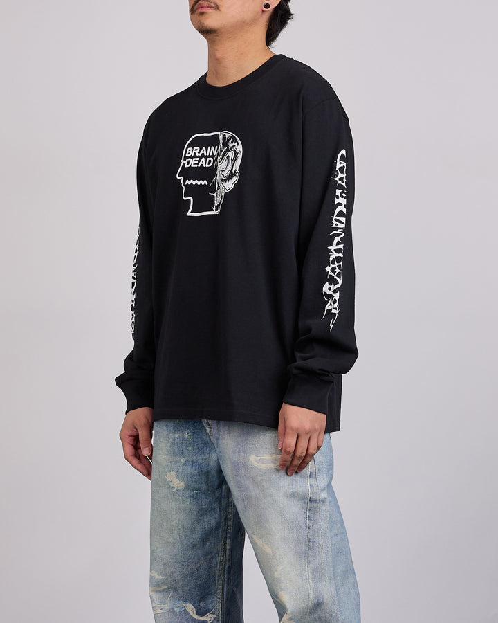 Brain Dead Skull Mech Long Sleeve T-Shirt Black
