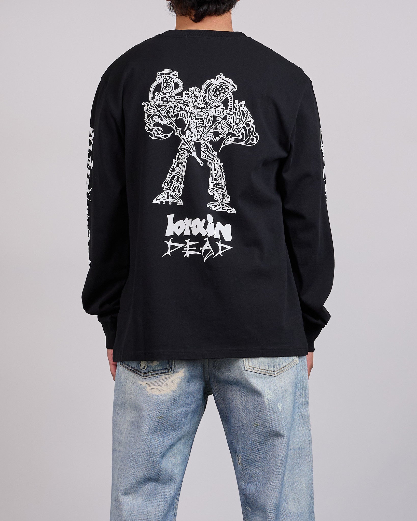 Brain Dead Skull Mech Long Sleeve T-Shirt Black – LESS 17