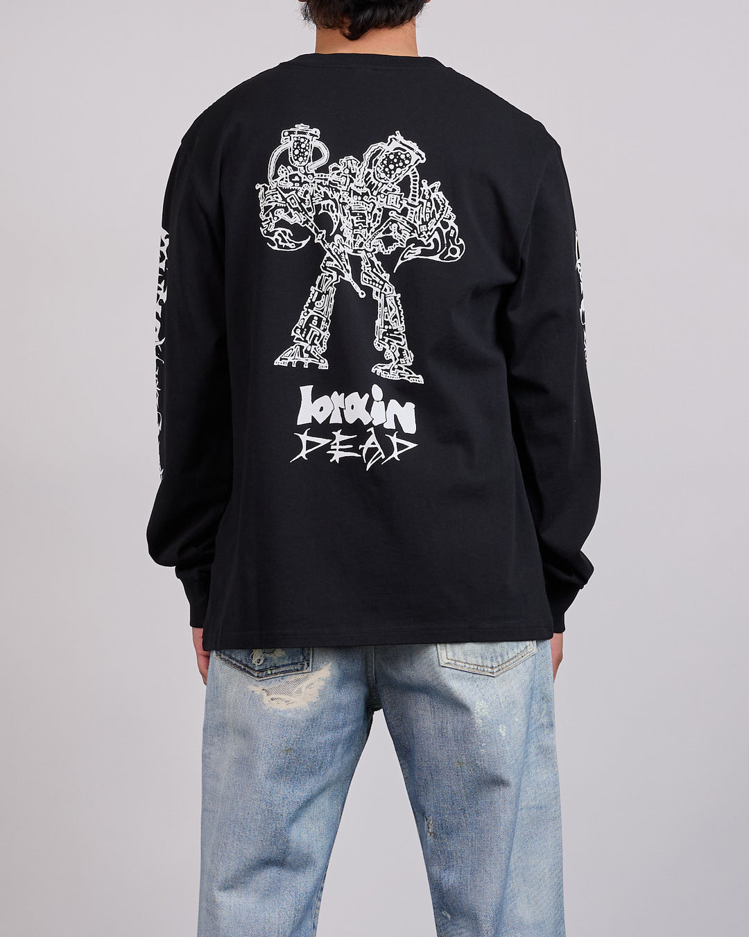 Brain Dead Skull Mech Long Sleeve T-Shirt Black