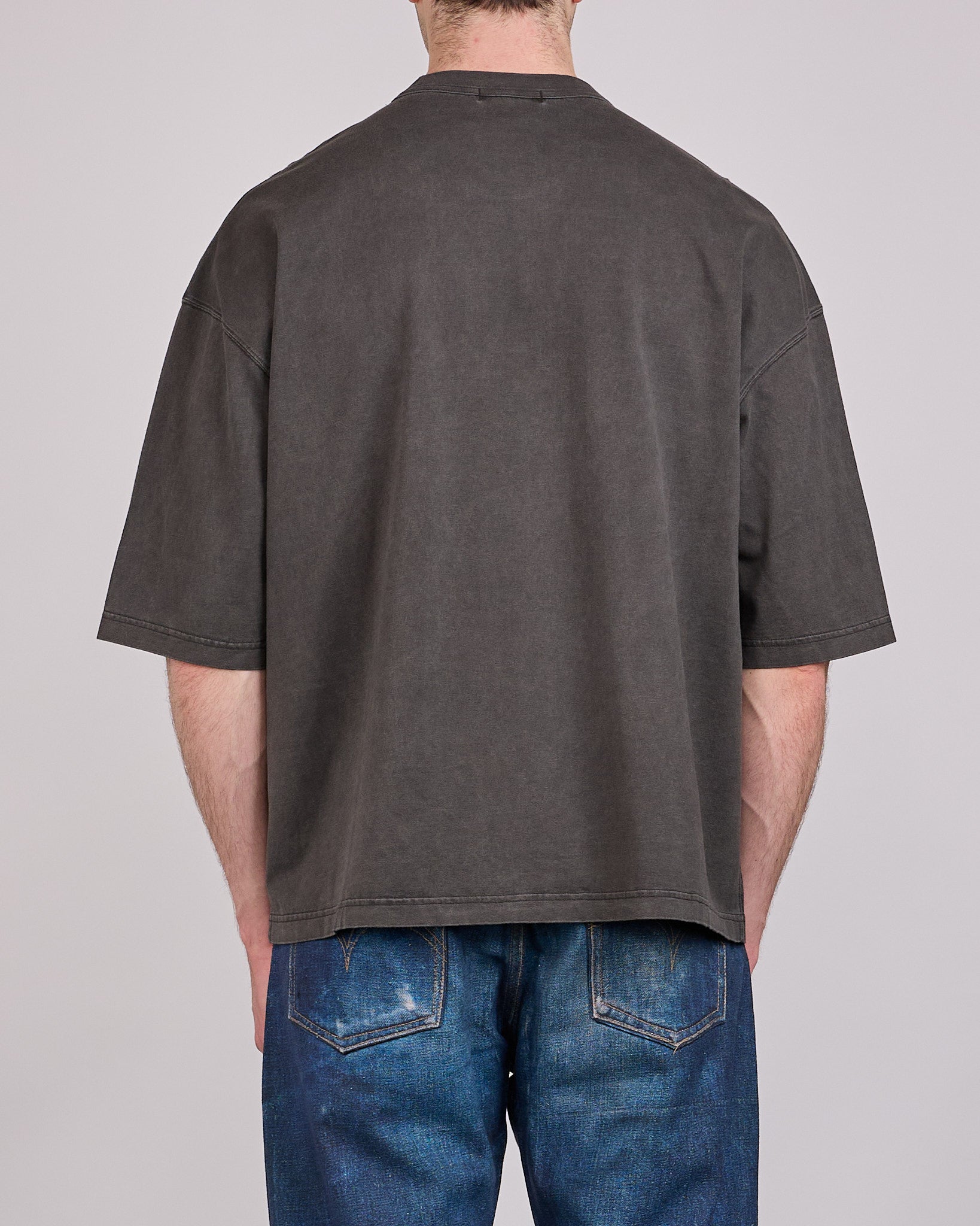 COMME des GARÇONS HOMME Cotton Jersey Patchwork T-Shirt Charcoal