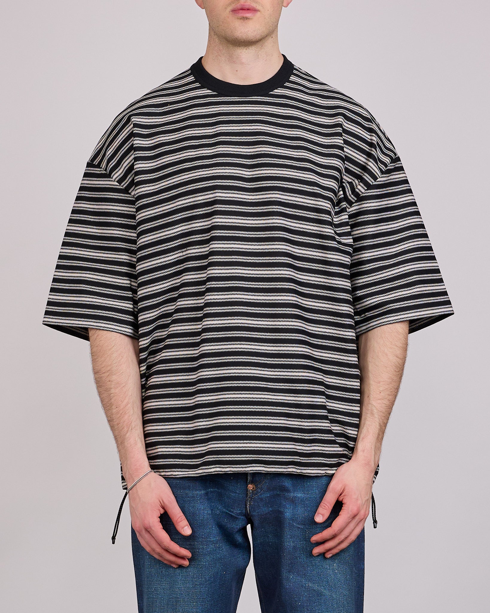 COMME des GARÇONS HOMME Cotton Rashel Stripe T-Shirt Black Off