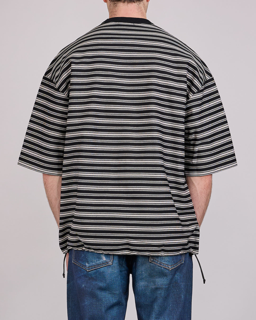 COMME des GARÇONS HOMME Cotton Rashel Stripe T-Shirt Black Off White