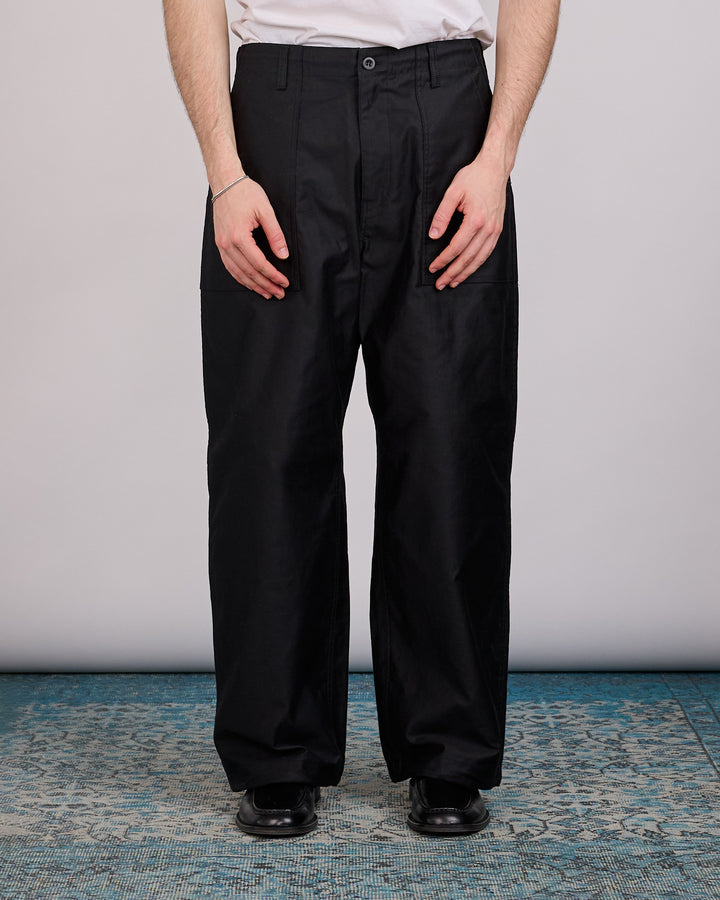 COMME des GARÇONS HOMME Cotton Satin Fatigue Pant Black