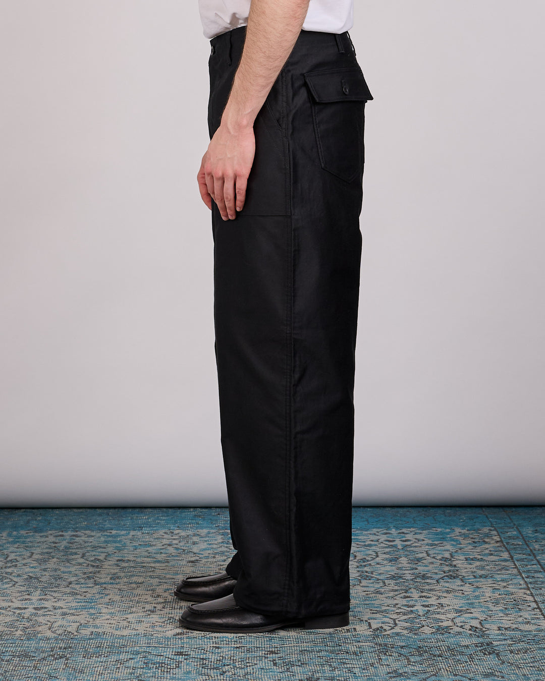 COMME des GARÇONS HOMME Cotton Satin Fatigue Pant Black