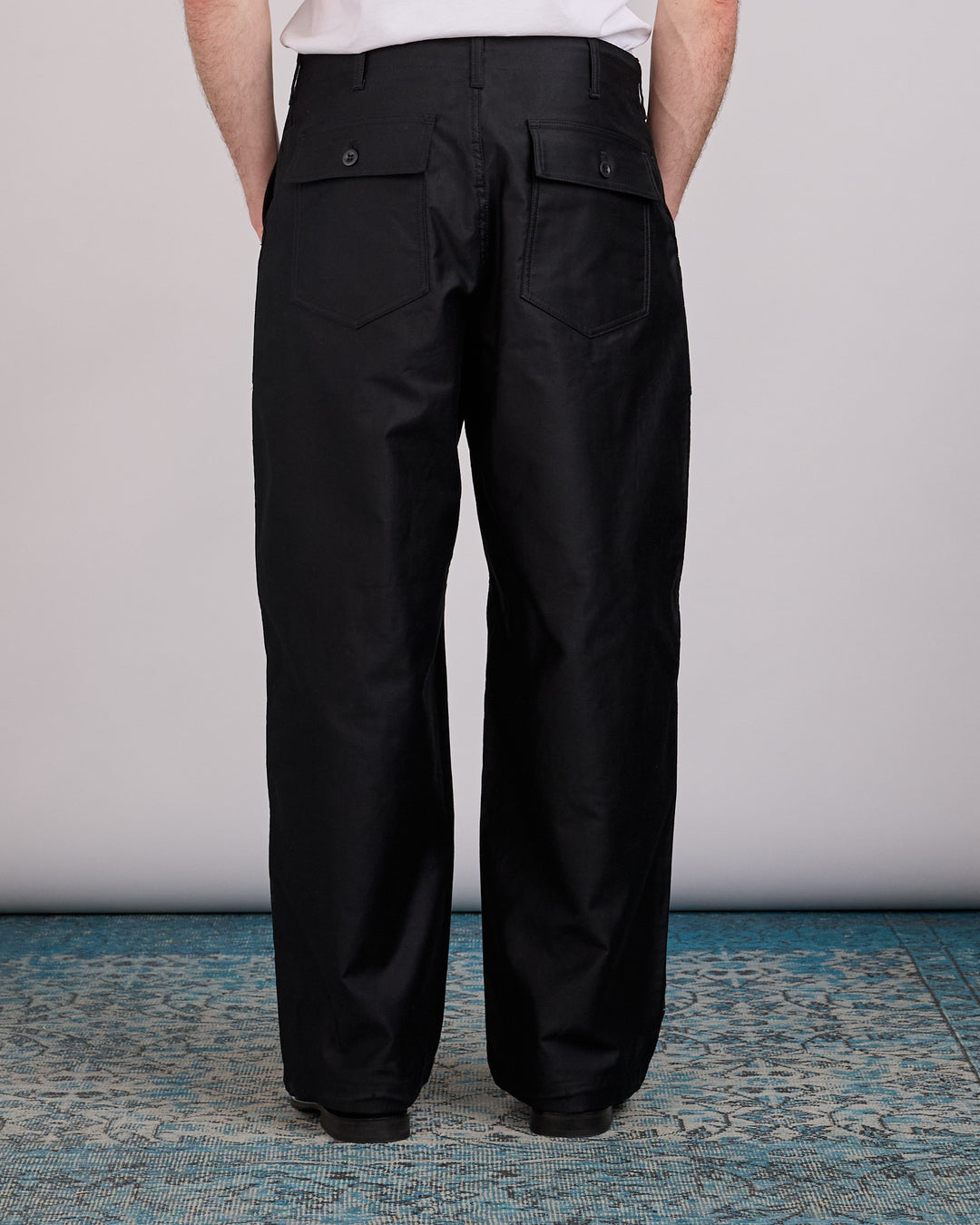 COMME des GARÇONS HOMME Cotton Satin Fatigue Pant Black
