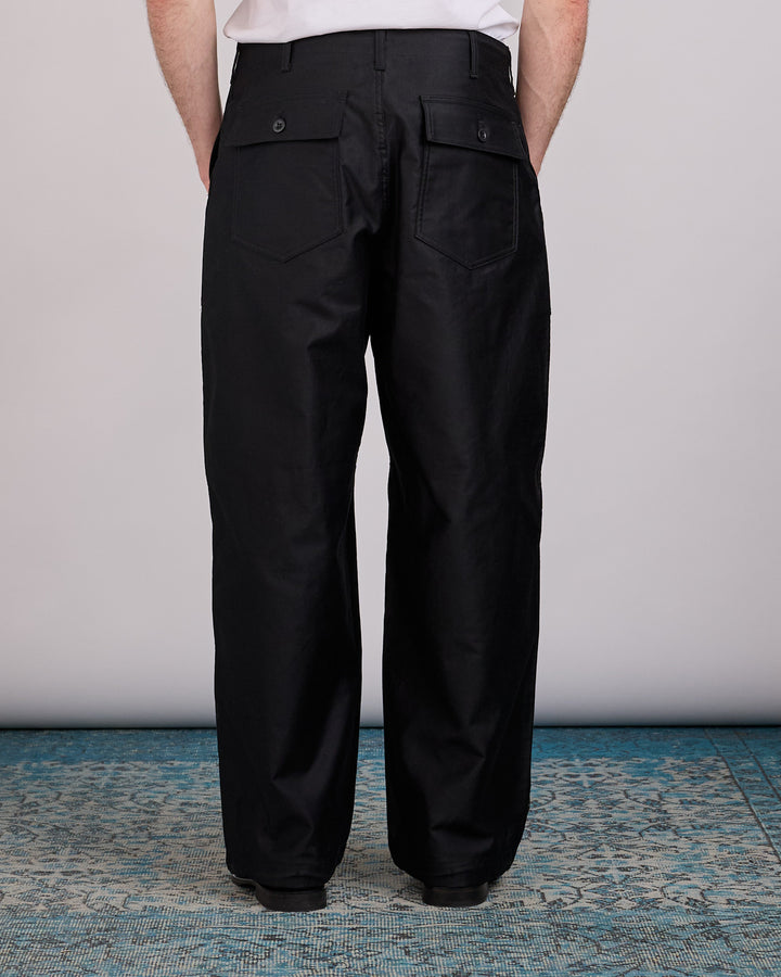 COMME des GARÇONS HOMME Cotton Satin Fatigue Pant Black
