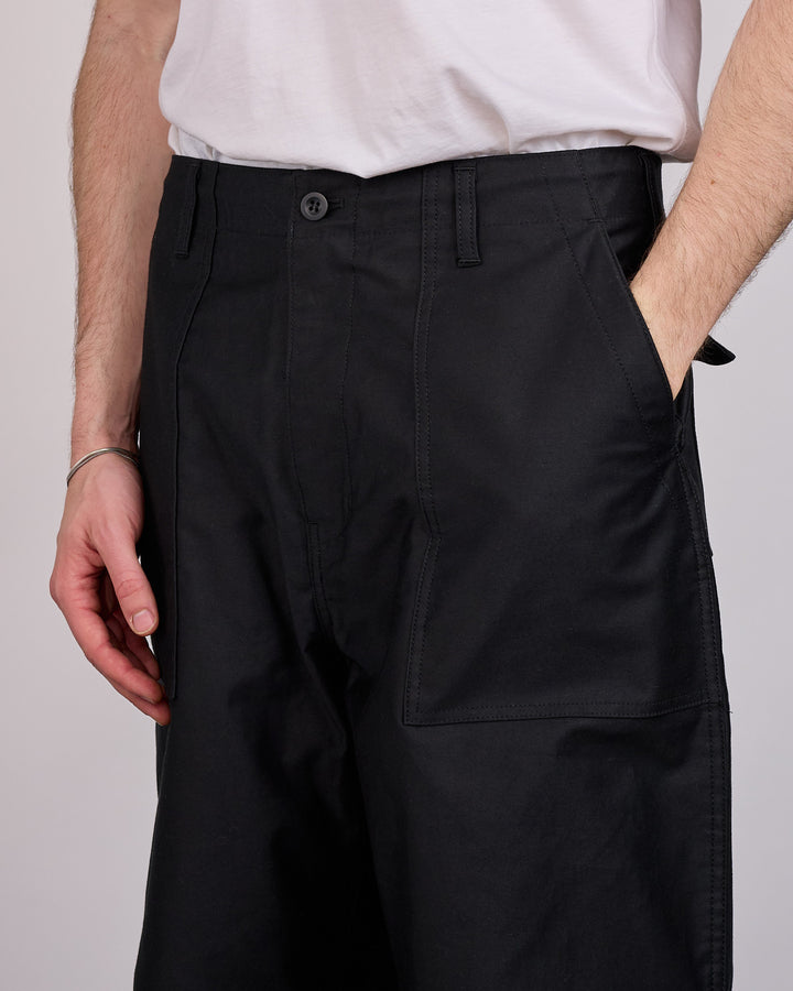 COMME des GARÇONS HOMME Cotton Satin Fatigue Pant Black