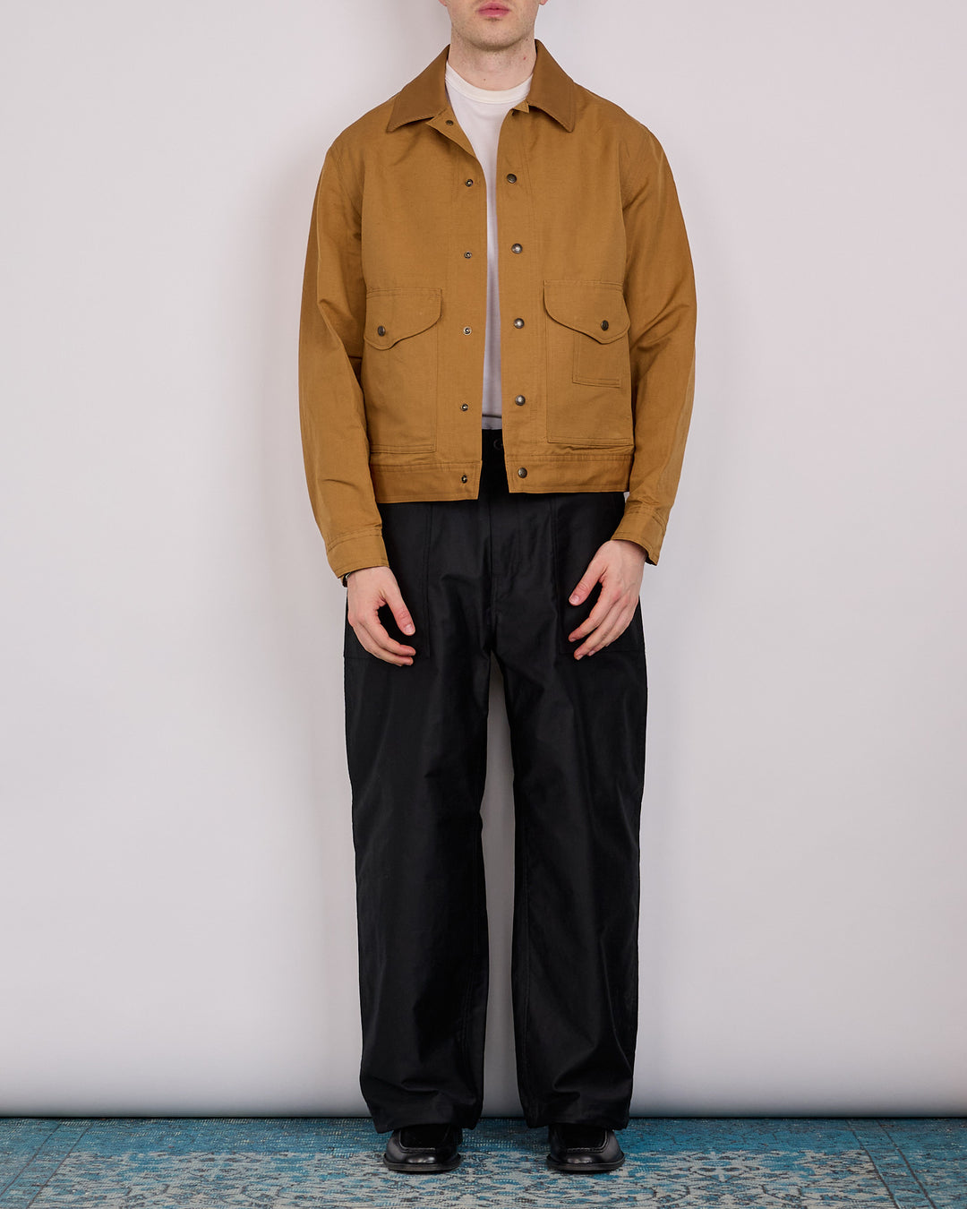 COMME des GARÇONS HOMME Cotton Satin Fatigue Pant Black