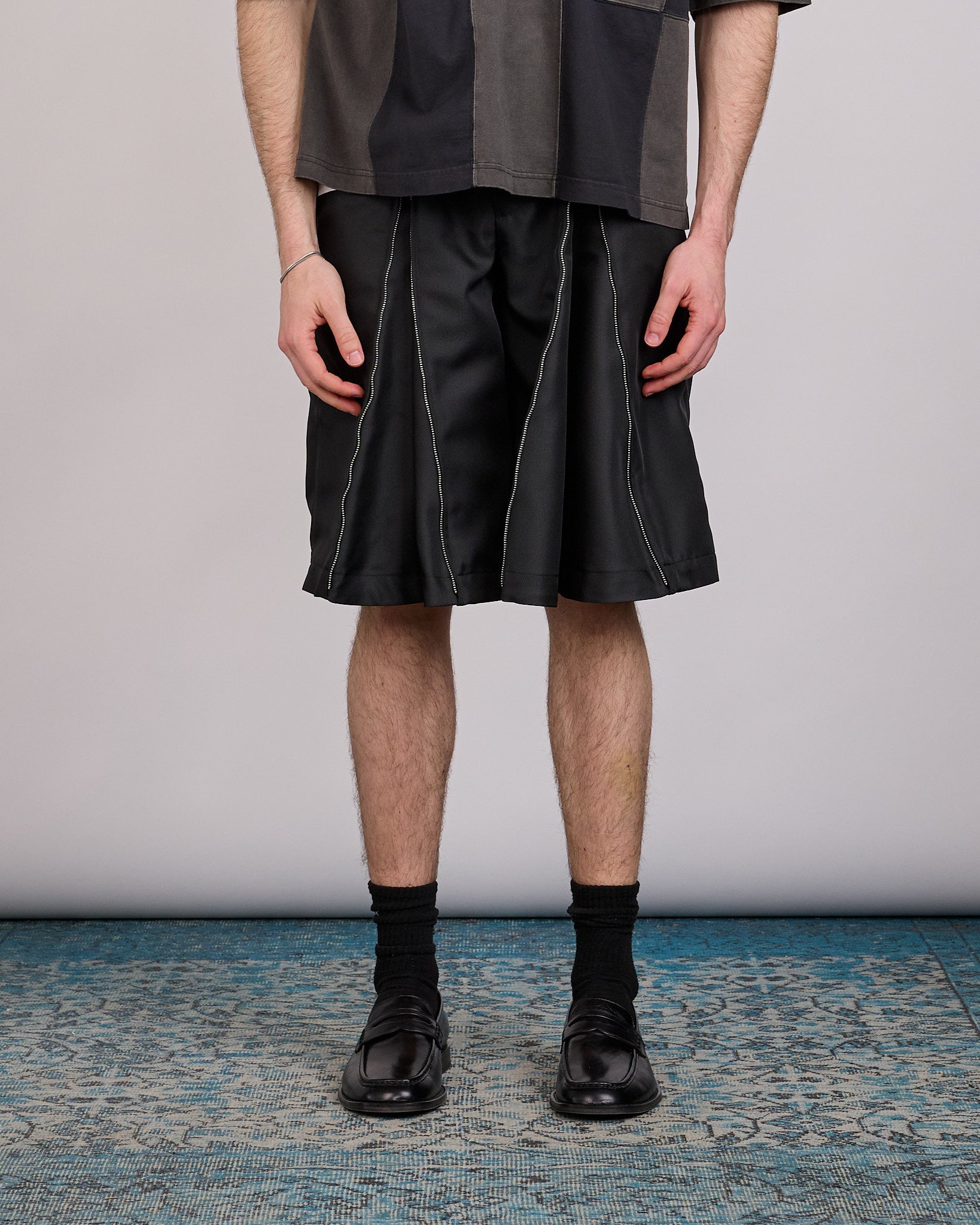COMME des GARÇONS HOMME Plus Gabardine Zip Short Black – LESS 17