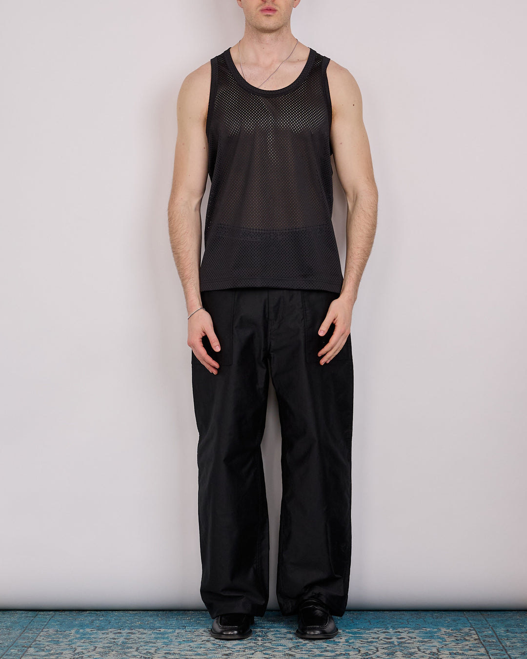 COMME des GARÇONS HOMME Plus Mesh Tank Top Black