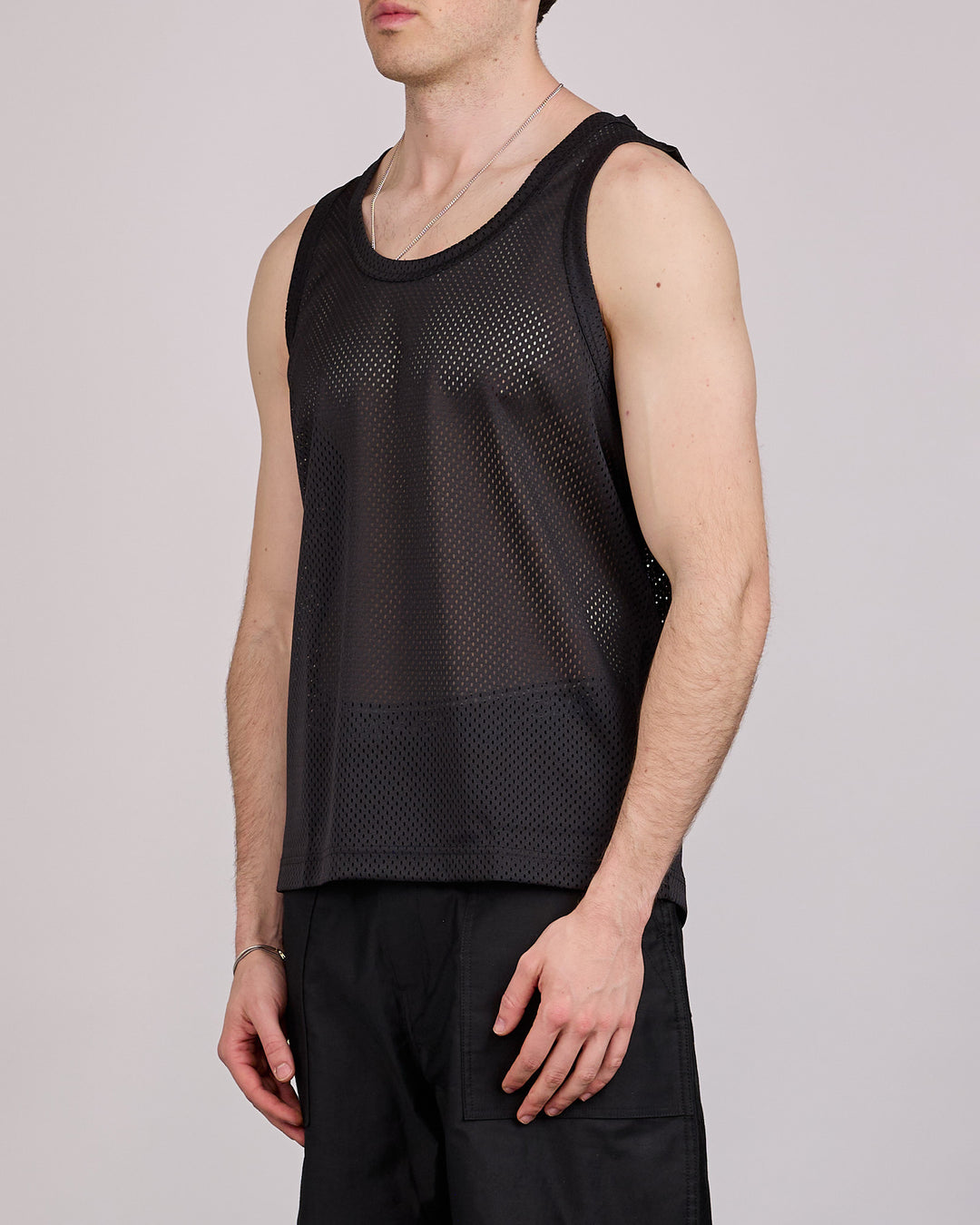 COMME des GARÇONS HOMME Plus Mesh Tank Top Black