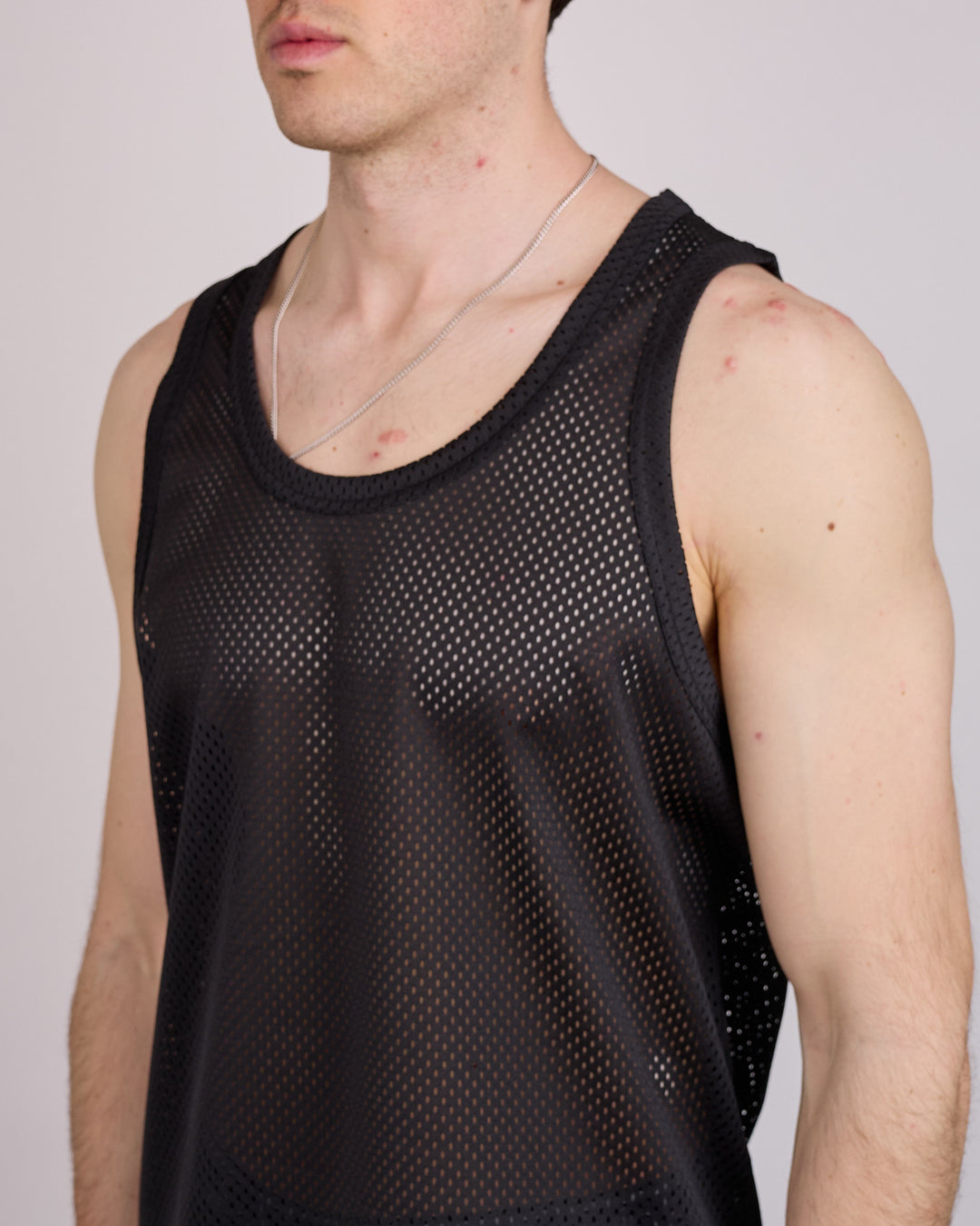 COMME des GARÇONS HOMME Plus Mesh Tank Top Black