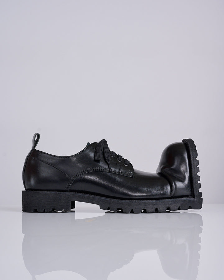 COMME des GARÇONS HOMME Plus x Kids Love Gaite Crushed Toe Derby Black