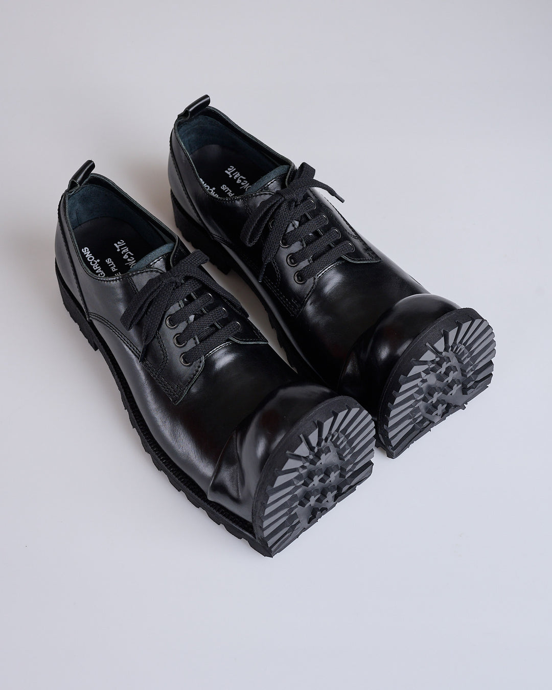 COMME des GARÇONS HOMME Plus x Kids Love Gaite Crushed Toe Derby Black