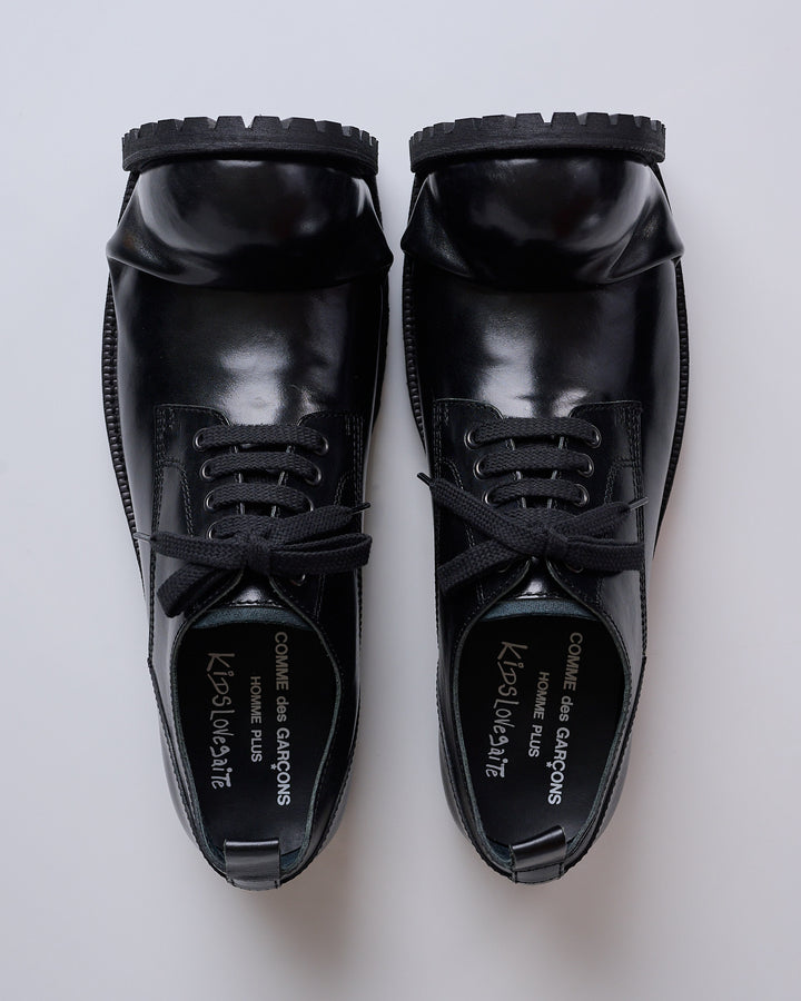 COMME des GARÇONS HOMME Plus x Kids Love Gaite Crushed Toe Derby Black