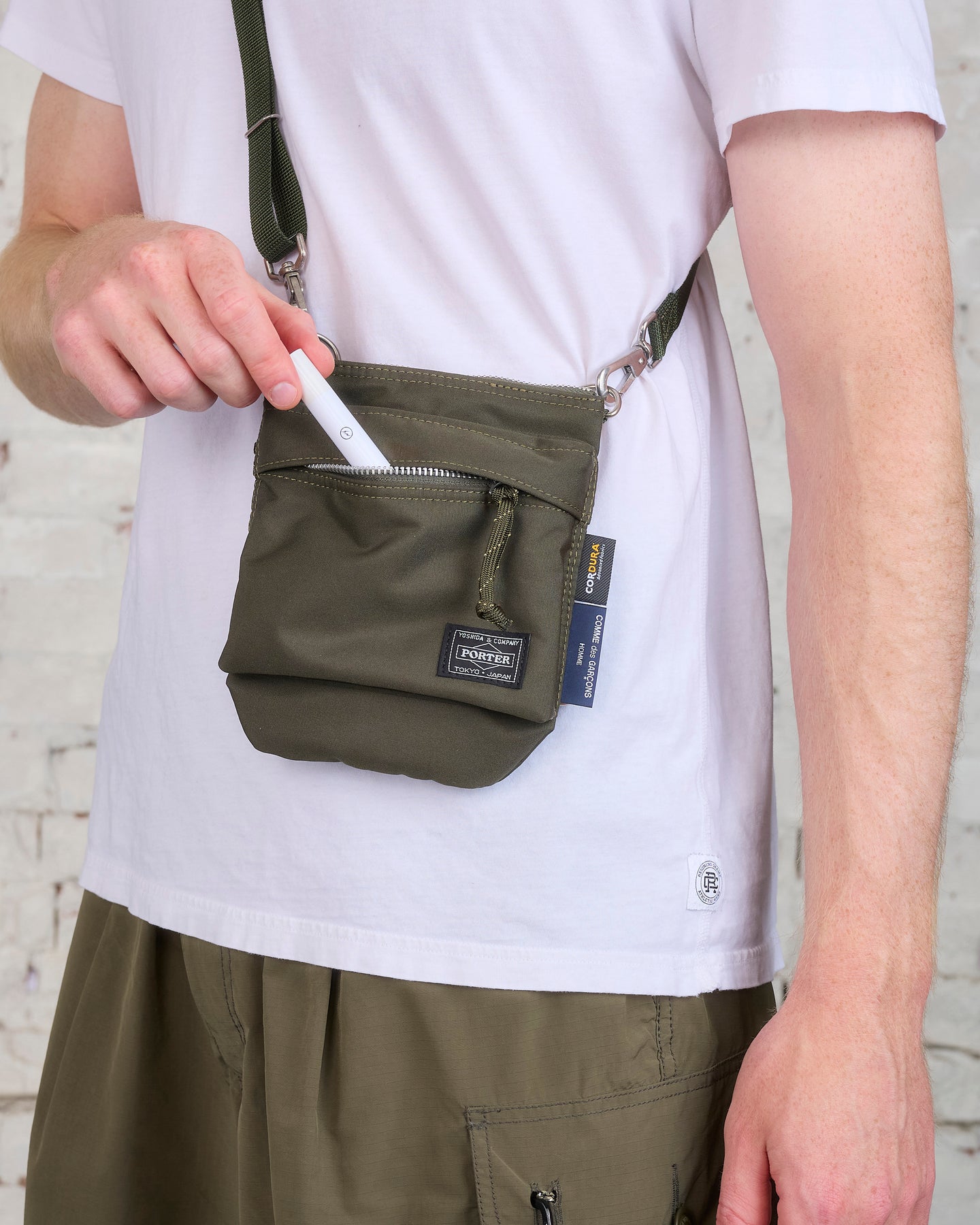 Comme des Garçons Homme Porter Front Harness Bag — Khaki