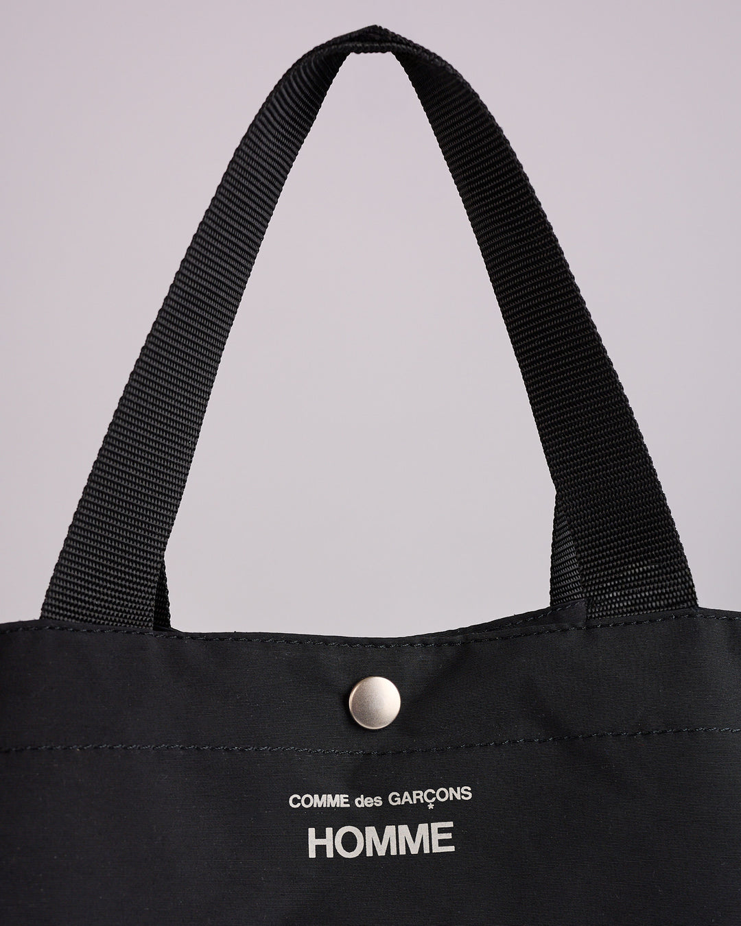 COMME des GARÇONS HOMME Cotton-Nylon Grosgrain Logo Tote Bag Black