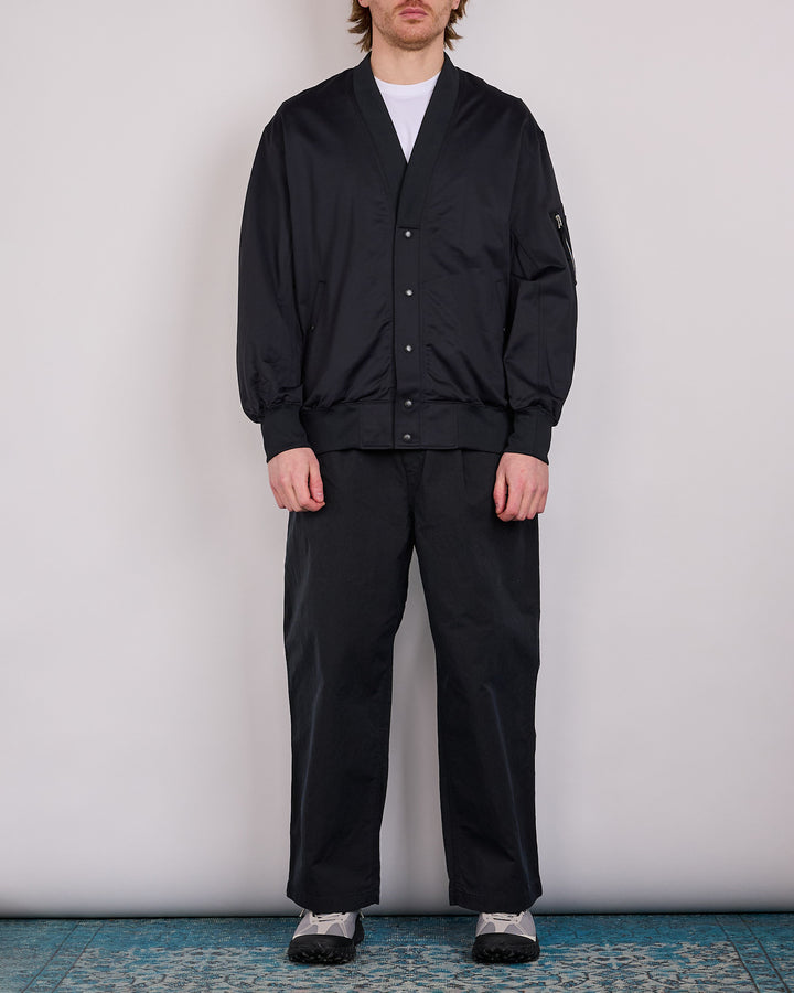 COMME des GARÇONS HOMME Cotton-Nylon Terry Cloth Cardigan Black