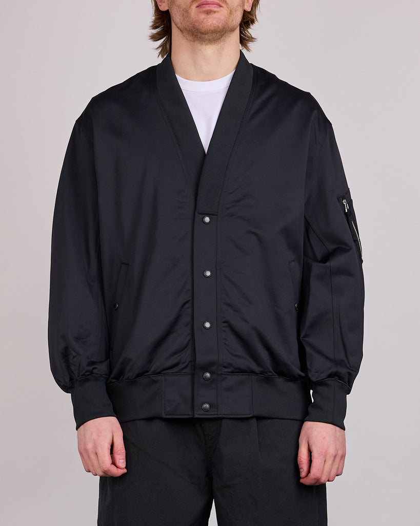 COMME des GARÇONS HOMME Cotton-Nylon Terry Cloth Cardigan Black