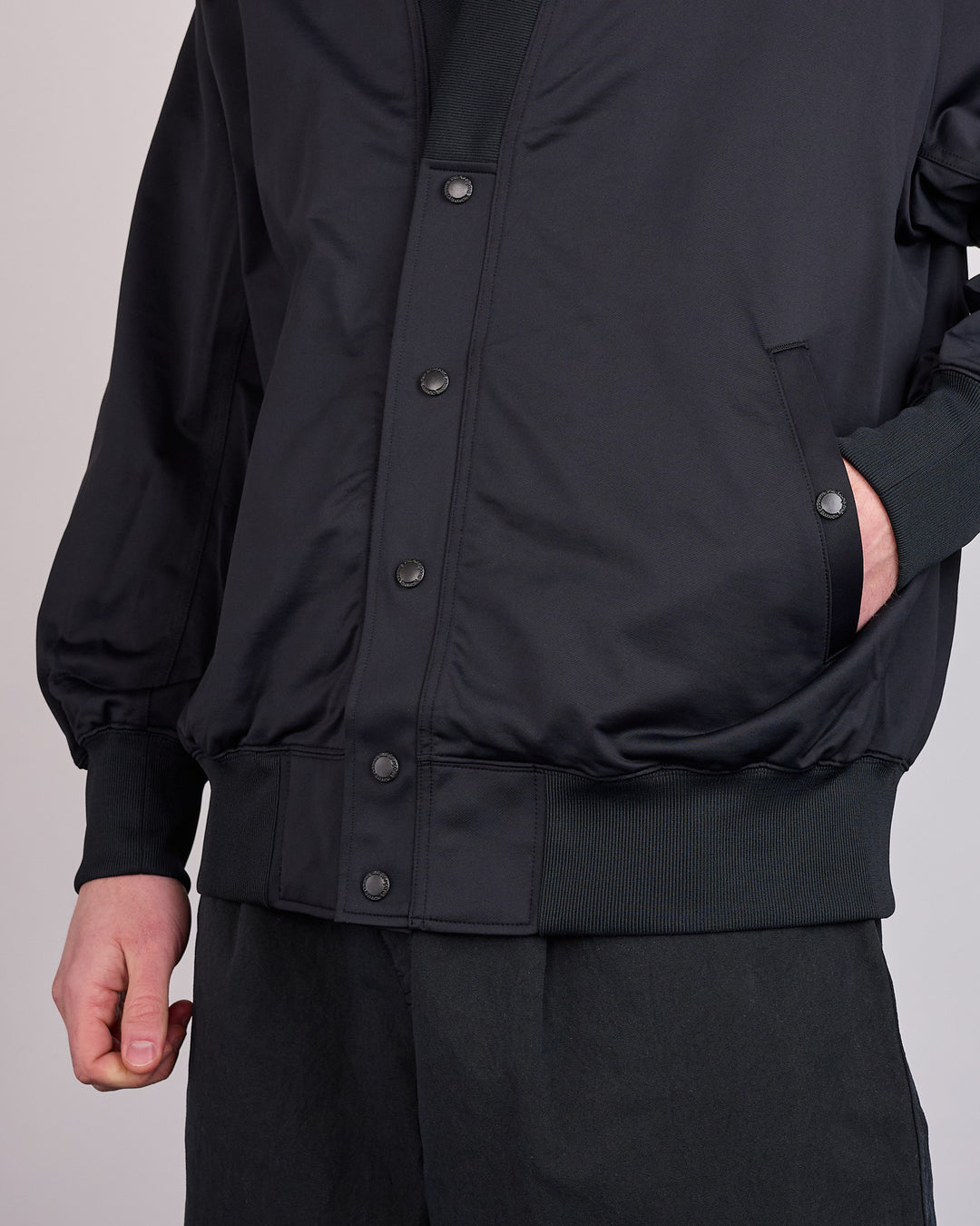 COMME des GARÇONS HOMME Cotton-Nylon Terry Cloth Cardigan Black