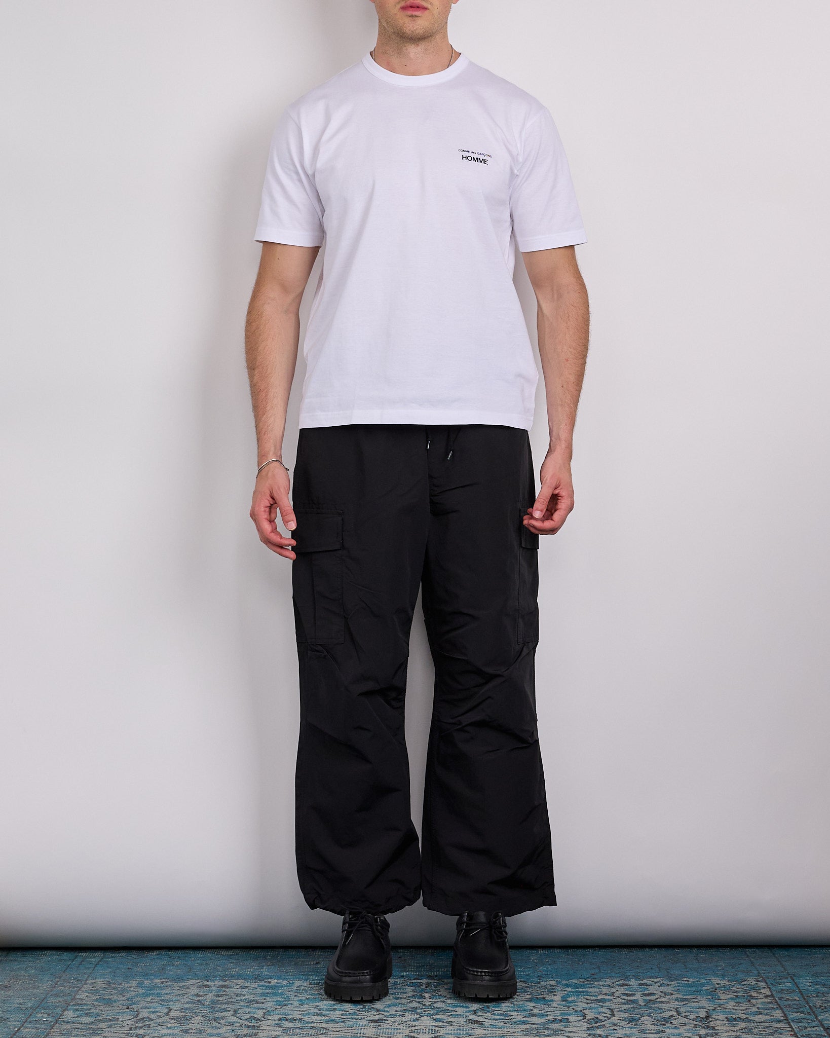 COMME des GARÇONS HOMME Cotton Nylon Gros Grain Cargo Pant Black