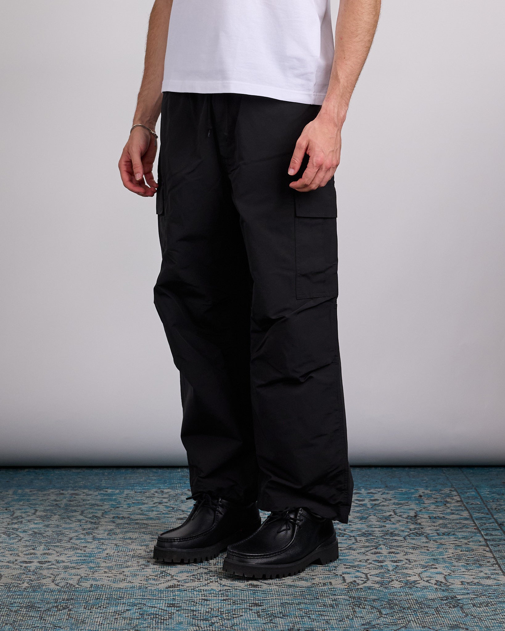 COMME des GARÇONS HOMME Cotton Nylon Gros Grain Cargo Pant Black