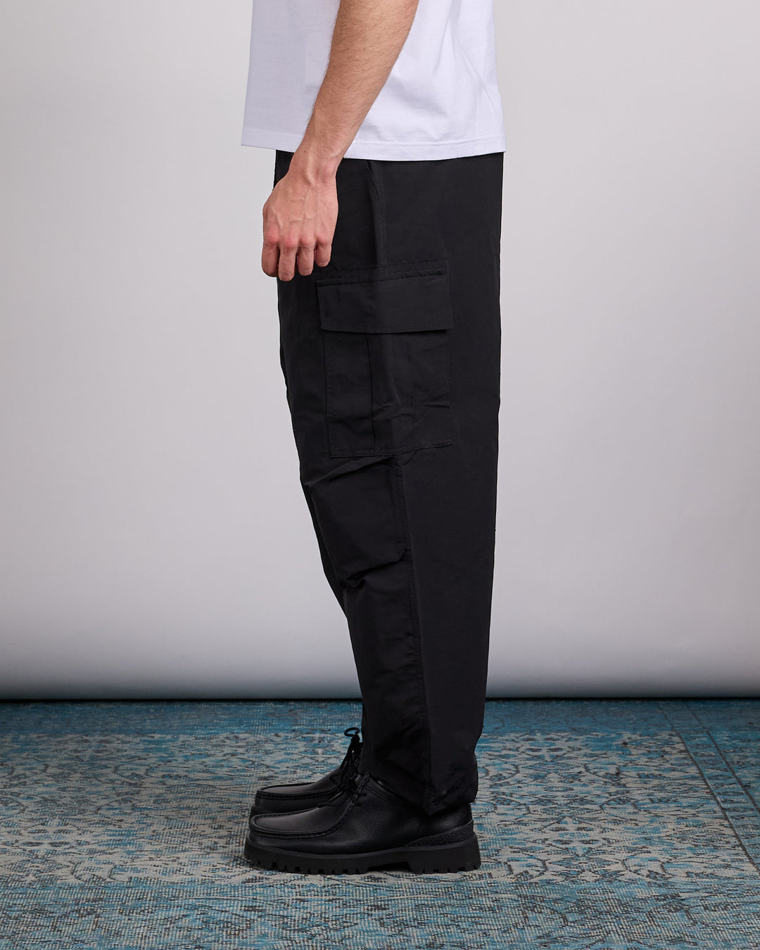 COMME des GARÇONS HOMME Cotton Nylon Gros Grain Cargo Pant Black