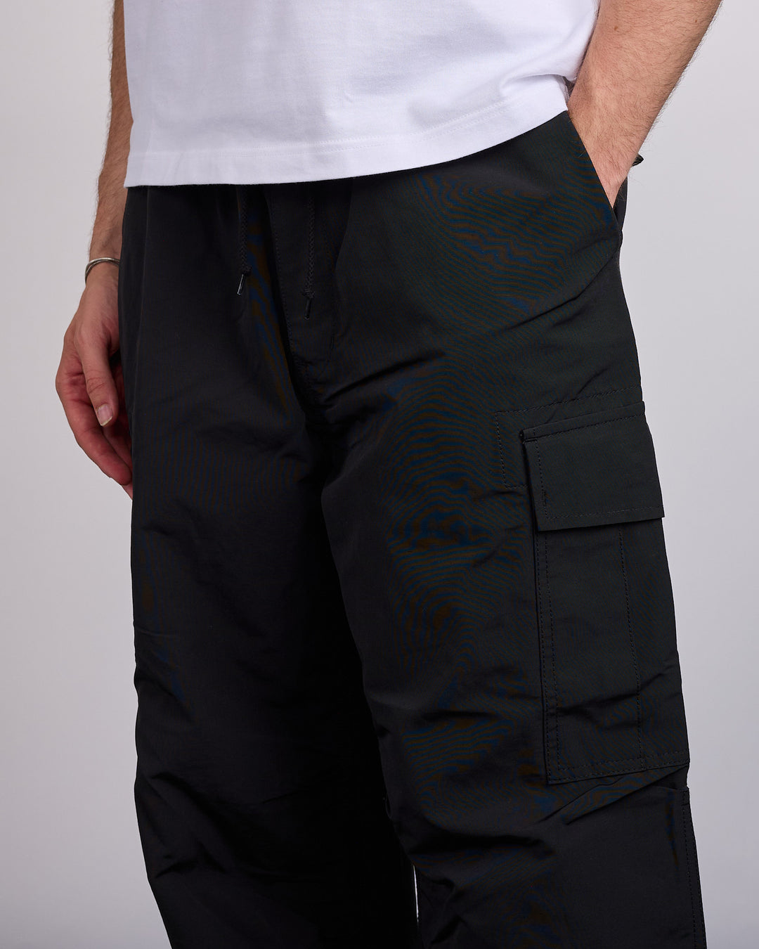 COMME des GARÇONS HOMME Cotton Nylon Gros Grain Cargo Pant Black