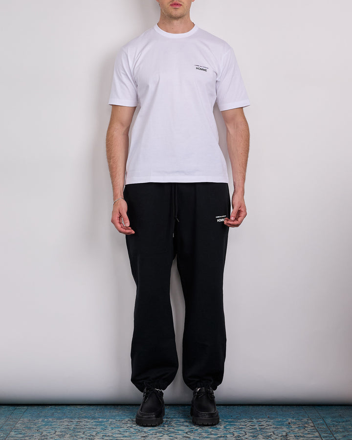 COMME des GARÇONS HOMME Cotton Terry Cloth Logo Print Sweatpant Black