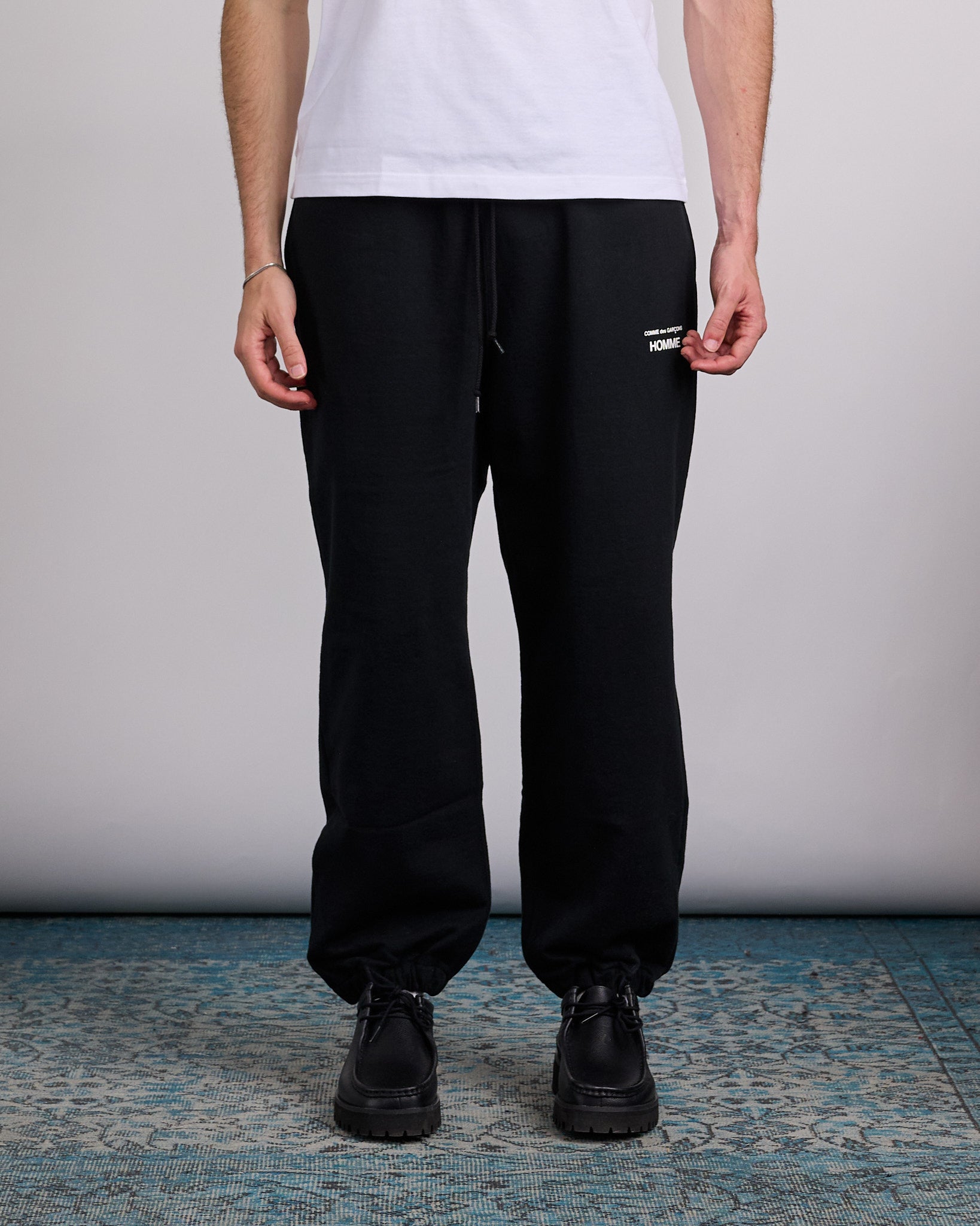 COMME des GARÇONS HOMME Cotton Terry Cloth Logo Print Sweatpant