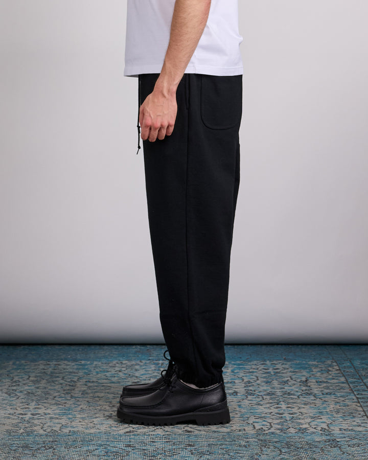 COMME des GARÇONS HOMME Cotton Terry Cloth Logo Print Sweatpant Black