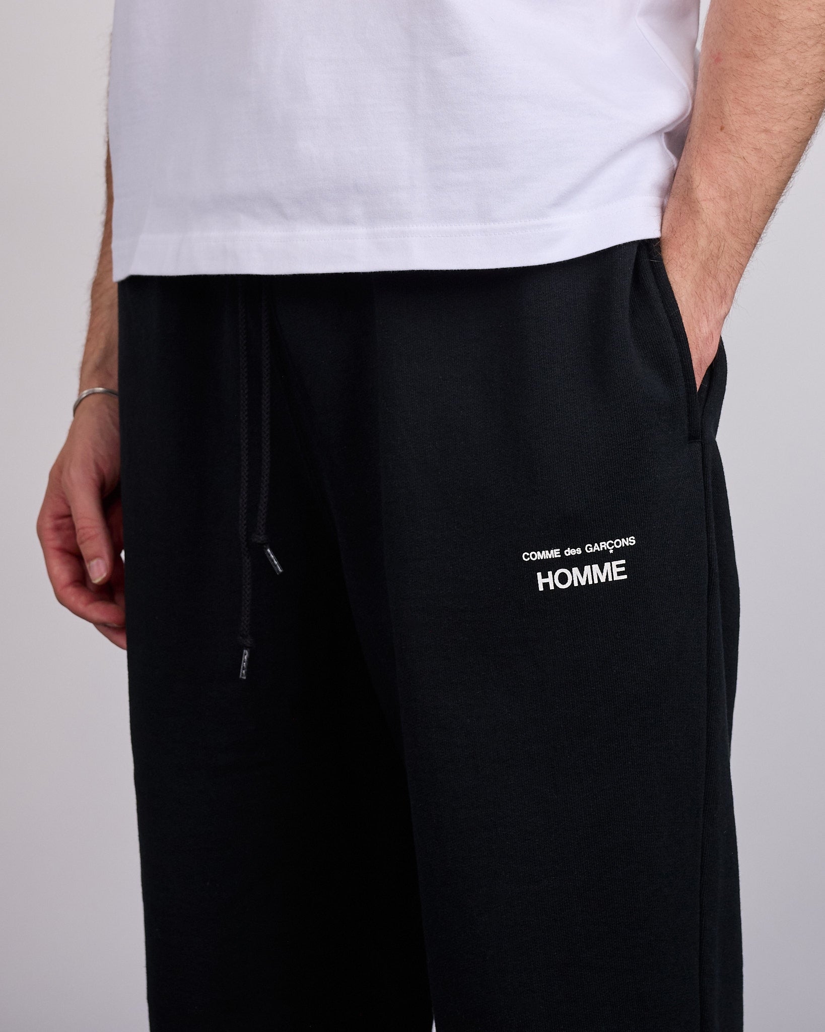 COMME des GARÇONS HOMME Cotton Terry Cloth Logo Print Sweatpant