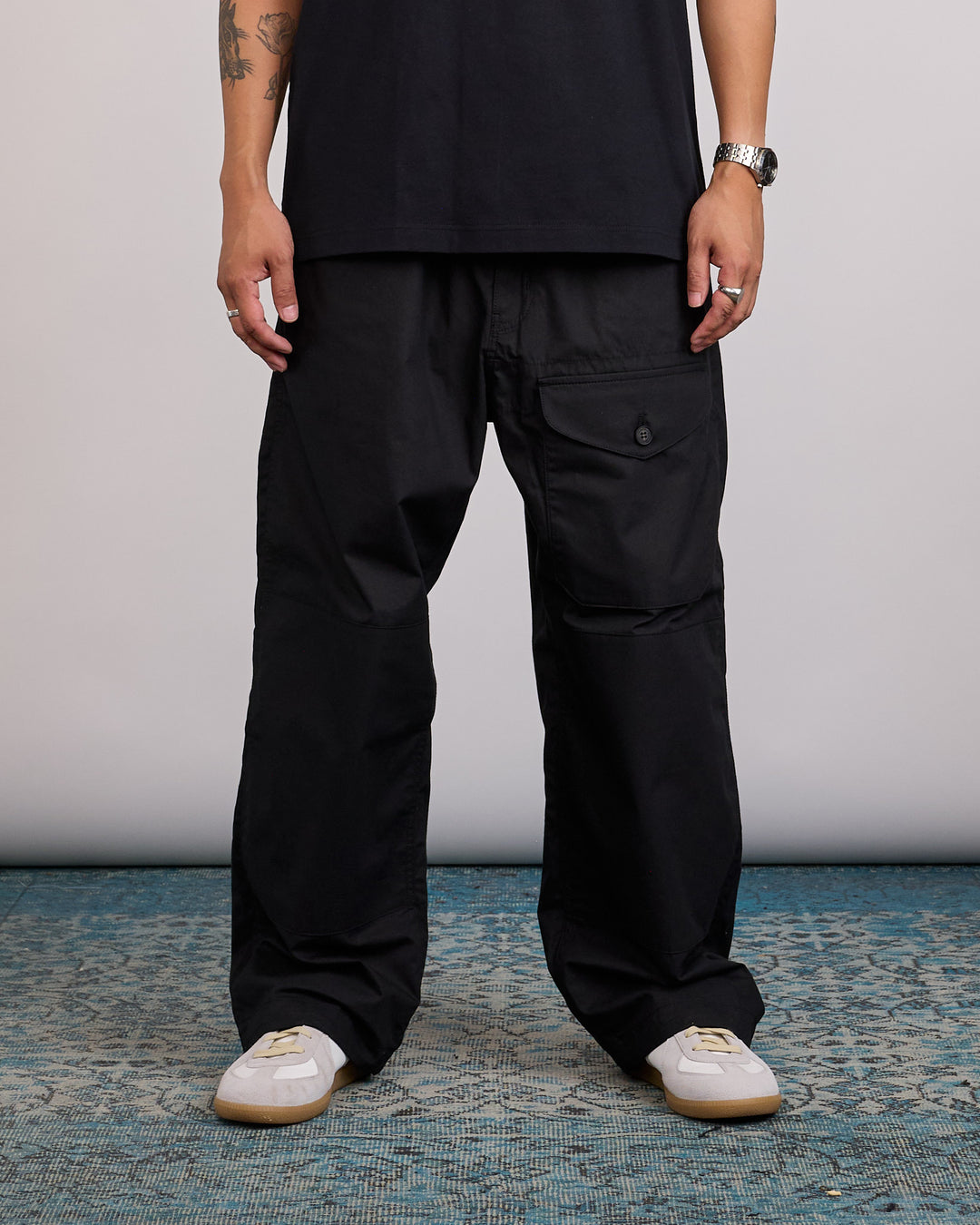 COMME des GARÇONS HOMME Cotton Weather Cloth Cargo Pant Black
