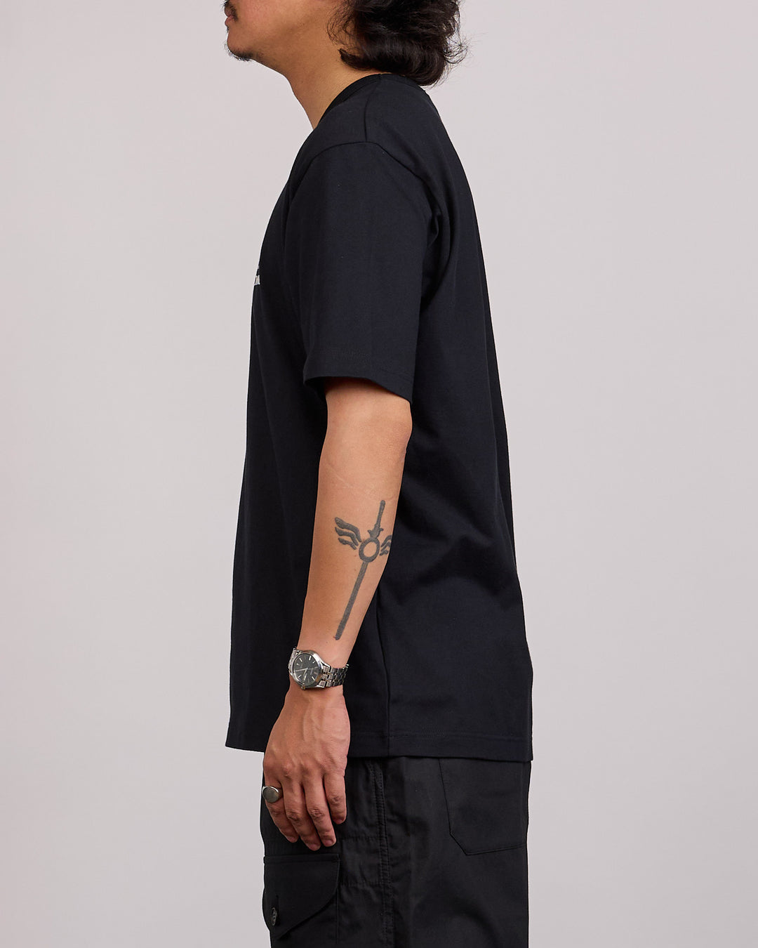 COMME des GARÇONS HOMME Cotton Jersey Logo Print T-Shirt Black