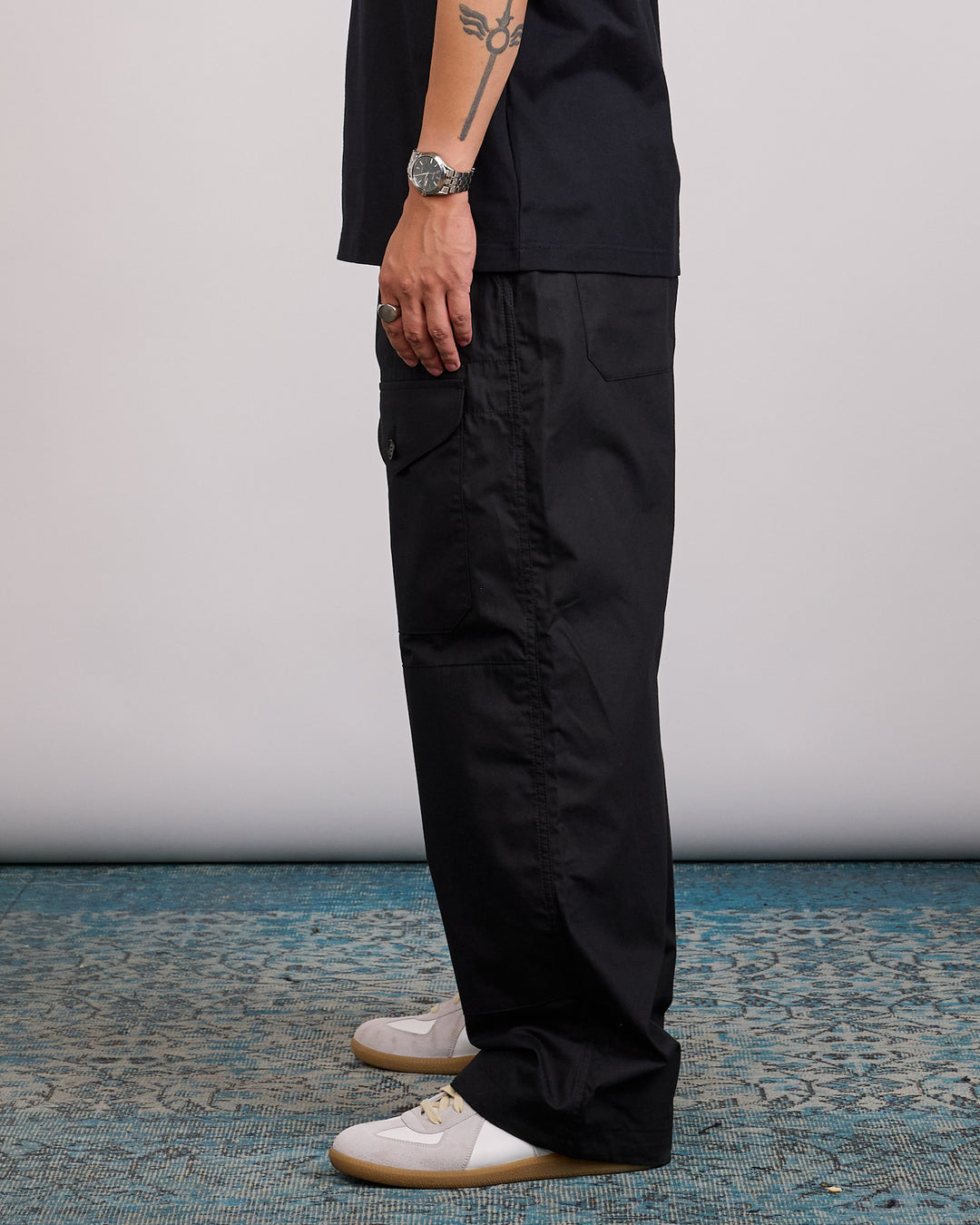 COMME des GARÇONS HOMME Cotton Weather Cloth Cargo Pant Black
