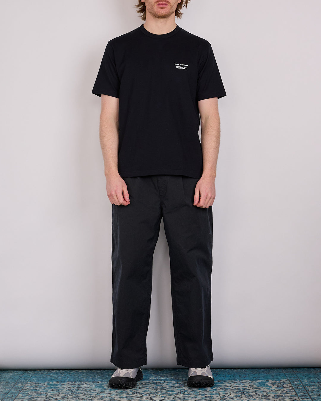 COMME des GARÇONS HOMME Jersey Chest Logo T-Shirt Black