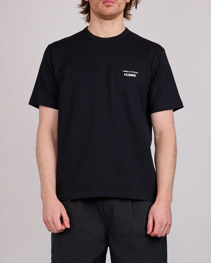 COMME des GARÇONS HOMME Jersey Chest Logo T-Shirt Black