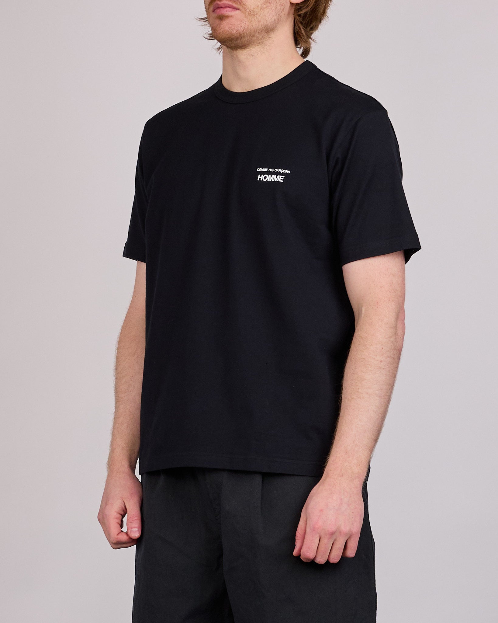 COMME des GARÇONS HOMME Jersey Chest Logo T-Shirt Black – LESS 17