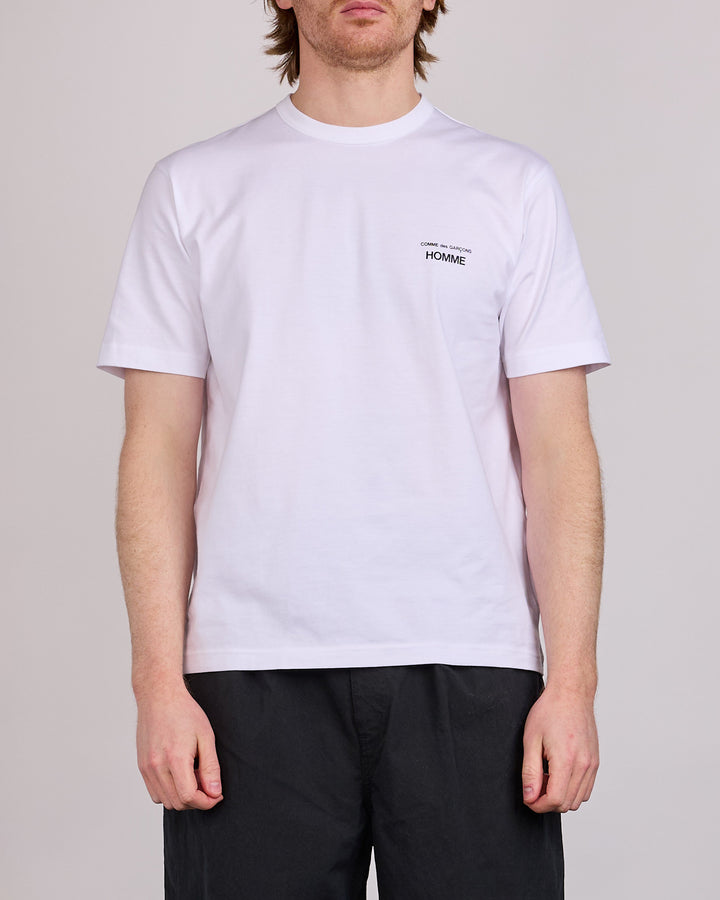 COMME des GARÇONS HOMME Jersey Chest Logo T-Shirt White