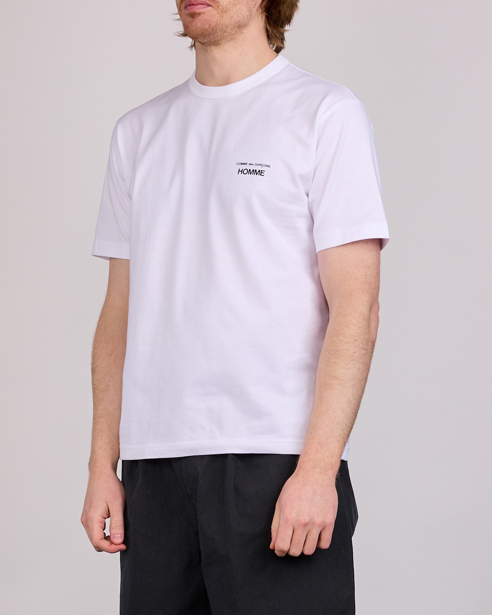 COMME des GARÇONS HOMME Jersey Chest Logo T-Shirt White – LESS 17