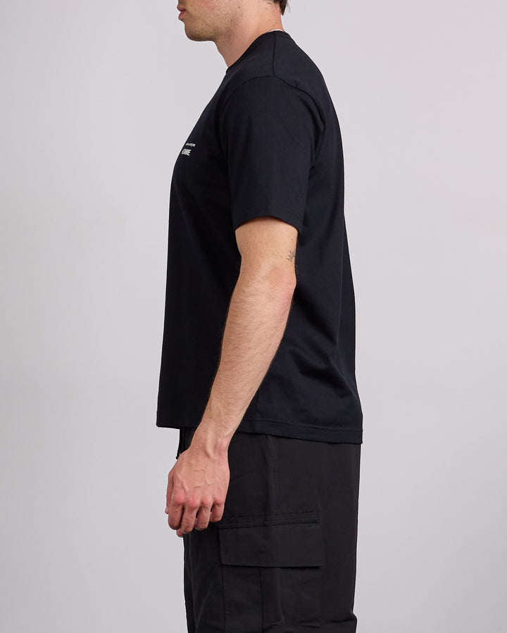 COMME des GARÇONS HOMME Jersey Cotton Logo Print T-Shirt Black