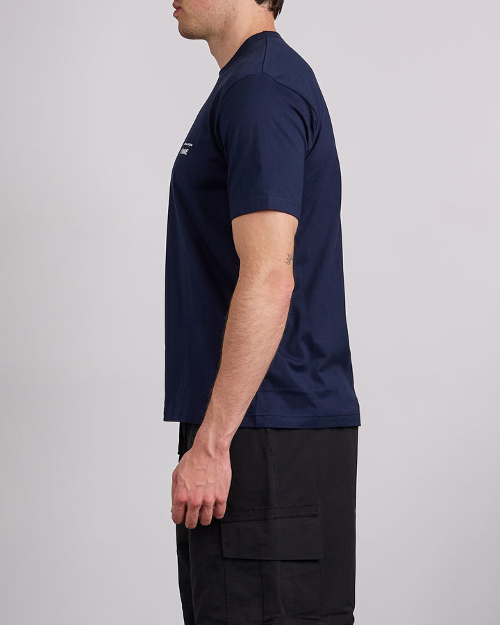 COMME des GARÇONS HOMME Jersey Cotton Logo Print T-Shirt Navy