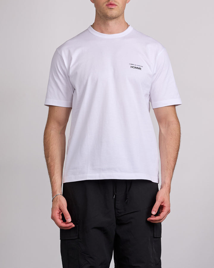 COMME des GARÇONS HOMME Jersey Cotton Logo Print T-Shirt White
