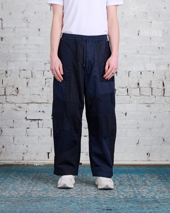 COMME des GARÇONS HOMME Linen-Chino Cloth Relaxed Pant Navy Mix